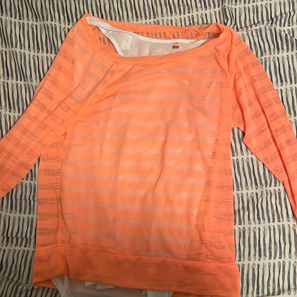 Coral long sleeve double layer tee